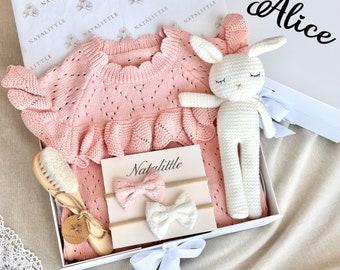 Personalized Baby Girl Gift, Baby gift box, Newborn girl gift set, Baby shower gifts, Baby hamper, Baby arrival gift, Baby girl gift pink