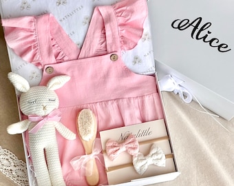 Personalized Baby Girl Gift Box, Baby gift set, Newborn gift pink, Baby shower gift , Baby gift box, Baby girl hamper, Gender reveal gift