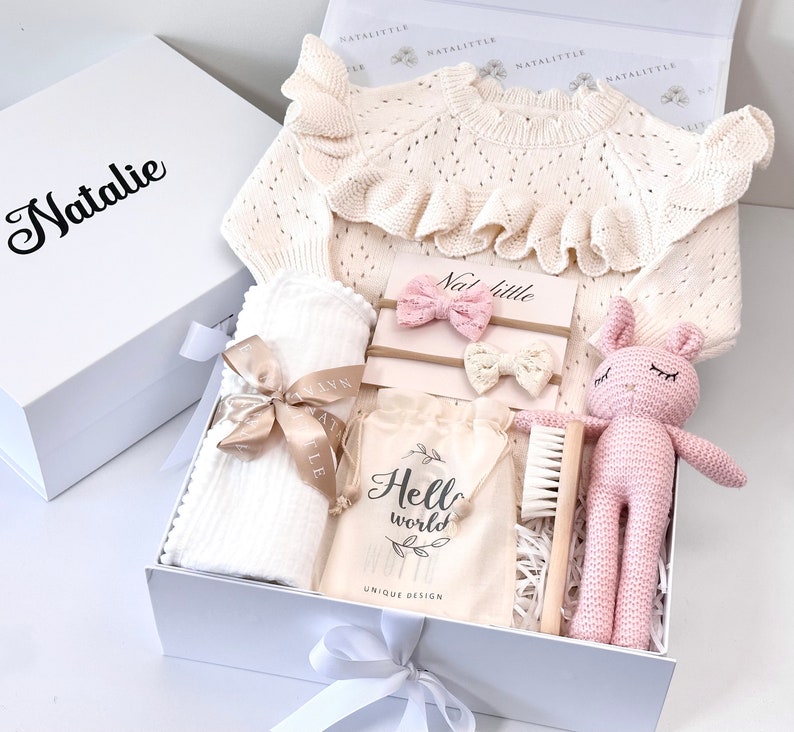 PERSONALIZED Baby Girl Gift Box, Baby Gift Box, Baby Girl Gift, Baby Shower Gift, Baby