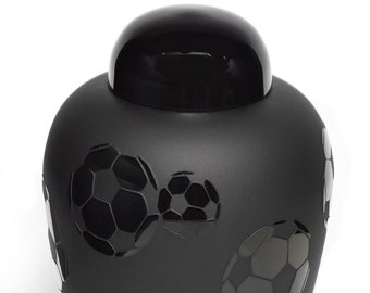 Football Cremation Urn For Ashes Sport Memorial Urn Urn For Human Ashes Urn for Husband Urn for man Glass Urn Funeral Urn Ashes Urn Adult