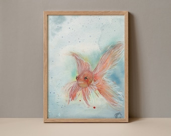 Fancy Fish I | Original Watercolor Print