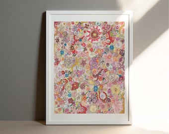 Wild Flowers | Original Watercolor Print | Modern Wall Decor | Fine Art Print | Abstract Floral Art | Unique Art Piece | Colorful Botanicals