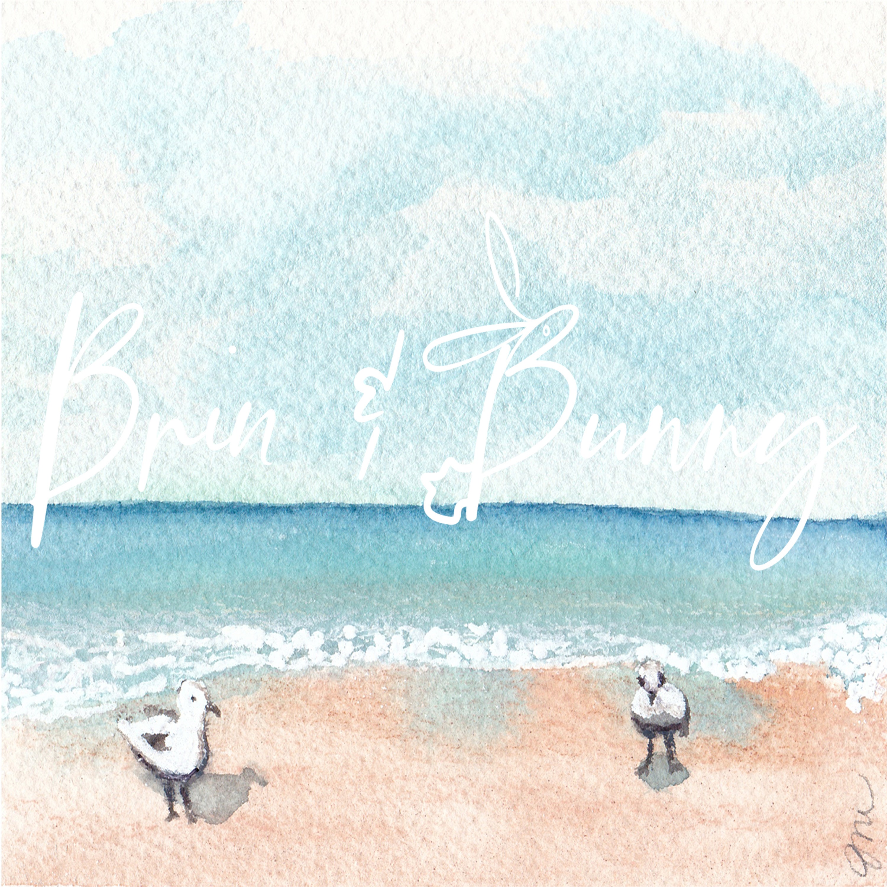 Beach Birds Watercolor Art Print: Coastal Seagulls Painting - Etsy