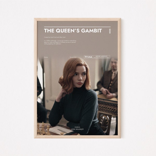 The Queen's Gambit  Poster | Art Print | Movie Posters | TV Posters | Gift for Movie lovers