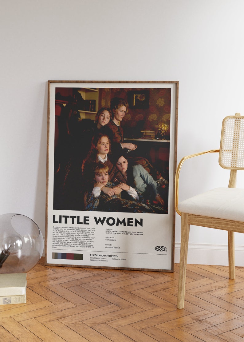 Little Women Poster Greta Gerwig Movie Minimalist Movie Poster Wall Art Print Vintage Retro Movie Poster image 4