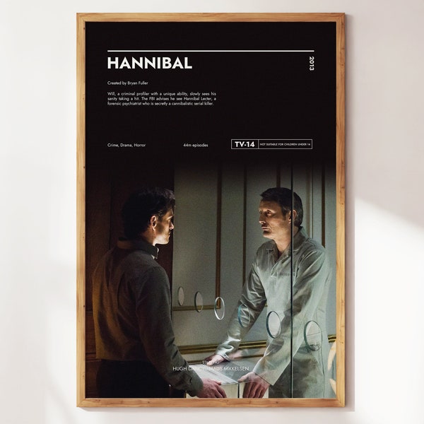 Hannibal Poster | Art Print | Movie Posters | TV Posters | Gift for Movie lovers