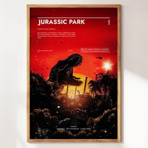 Jurassic Park Poster | Art Print | Movie Posters | Gift for Movie lovers