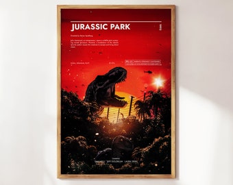 Jurassic Park Poster | Art Print | Movie Posters | Gift for Movie lovers