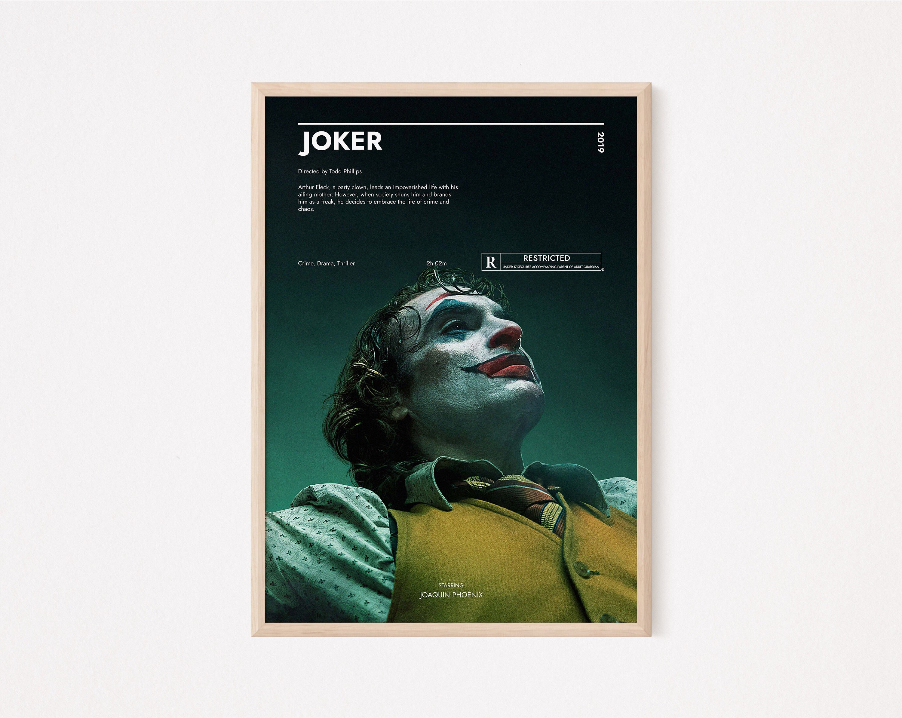 Joker Poster Art Print Movie Posters Etsy