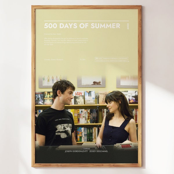 500 Days of Summer  Poster | Art Print | Movie Posters | Gift for Movie lovers
