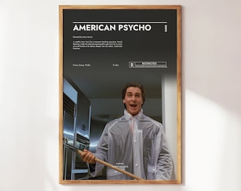 American Psycho Poster | Art Print | Movie Posters | Gift for Movie lovers