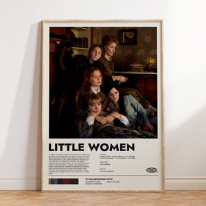 Little Women Poster Greta Gerwig Movie Minimalist Movie Poster Wall Art Print Vintage Retro Movie Poster image 2