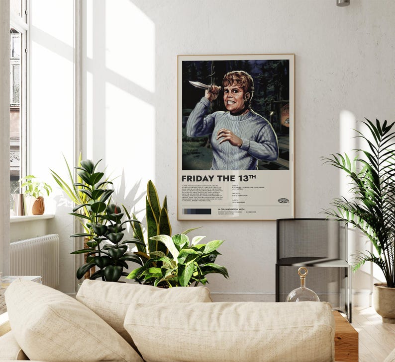 Friday the 13th Minimalist Poster Classic Horror Movie Poster