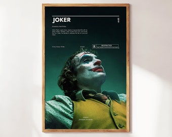 Joker Poster | Art Print | Movie Posters | Gift for Movie lovers