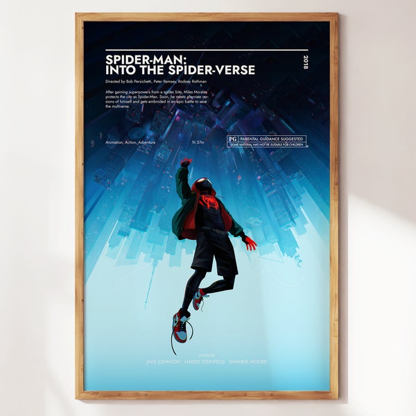 Spider-Man: Into The Spider-Verse Poster | Art Print | Movie Posters | Gift for Movie lovers