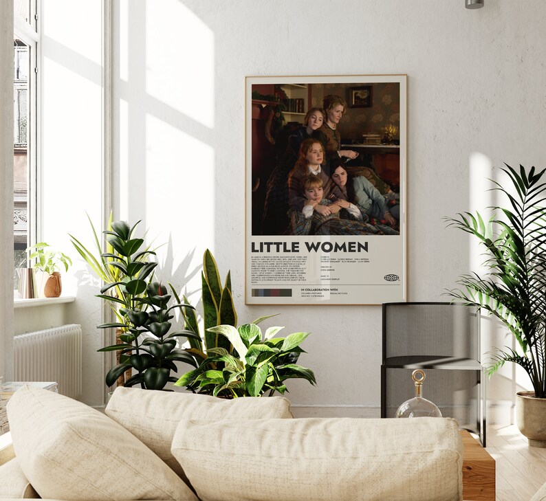 Little Women Poster Greta Gerwig Movie Minimalist Movie Poster Wall Art Print Vintage Retro Movie Poster image 3