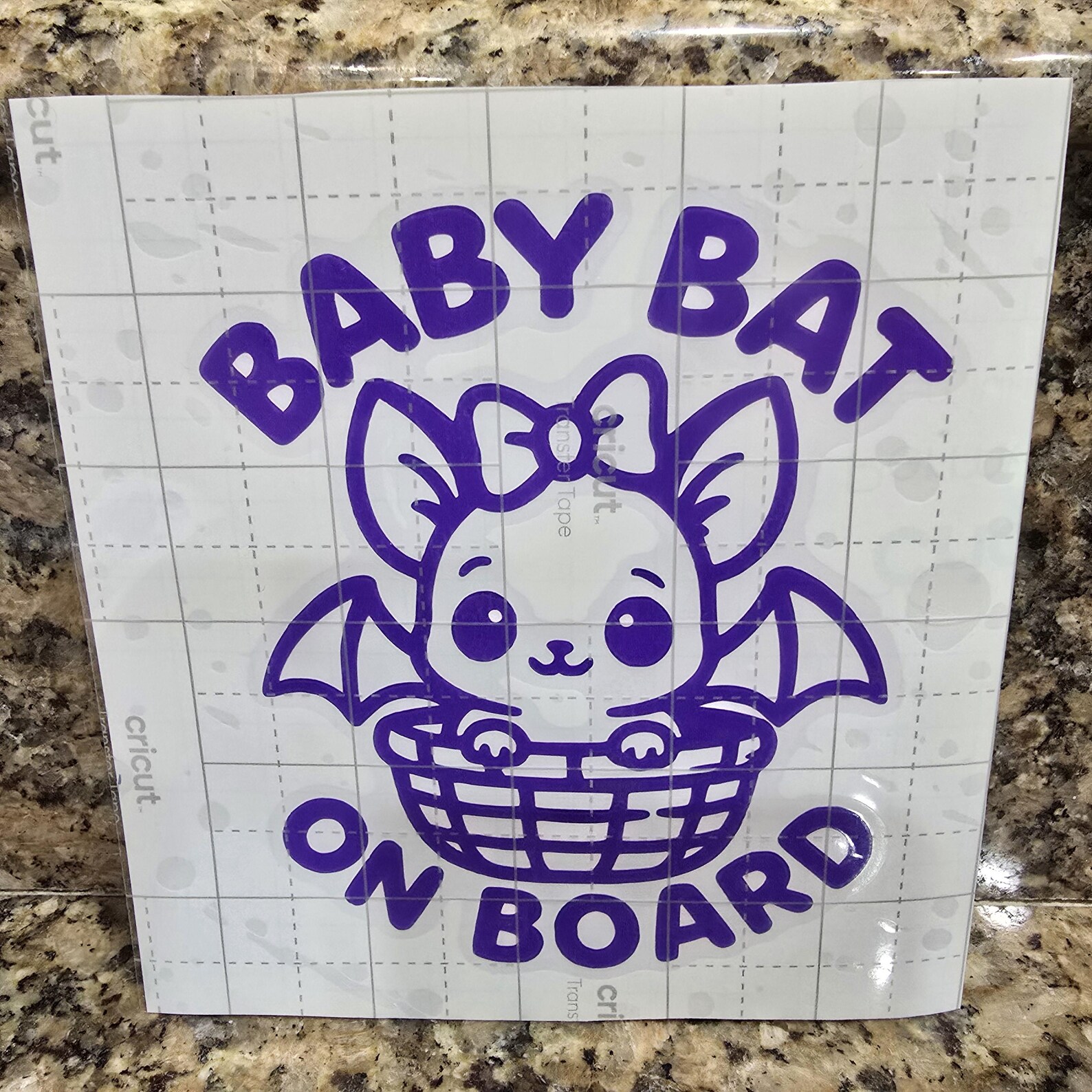 Baby Bat on Board Decal – Cute Gothic Bat Car Sticker – Halloween Baby ...