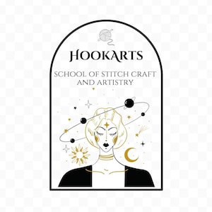 School of Stitchcraft, Witchy Crochet, Aesthetic Digital File, Fantasy Crafters Download, Ethereal Art Graphic, Christmas Crochet, svg png