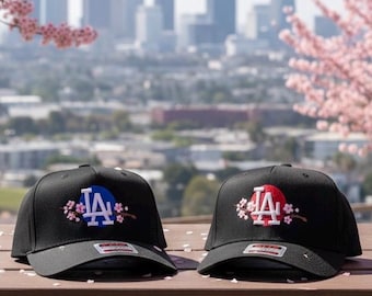 Embroidered LA Sakura Hat: Japan Inspired Baseball Cap