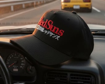 RedSuns Snapback Hut | Akagi RedSuns Initial D bestickte Mütze | JDM Anime Streetwear