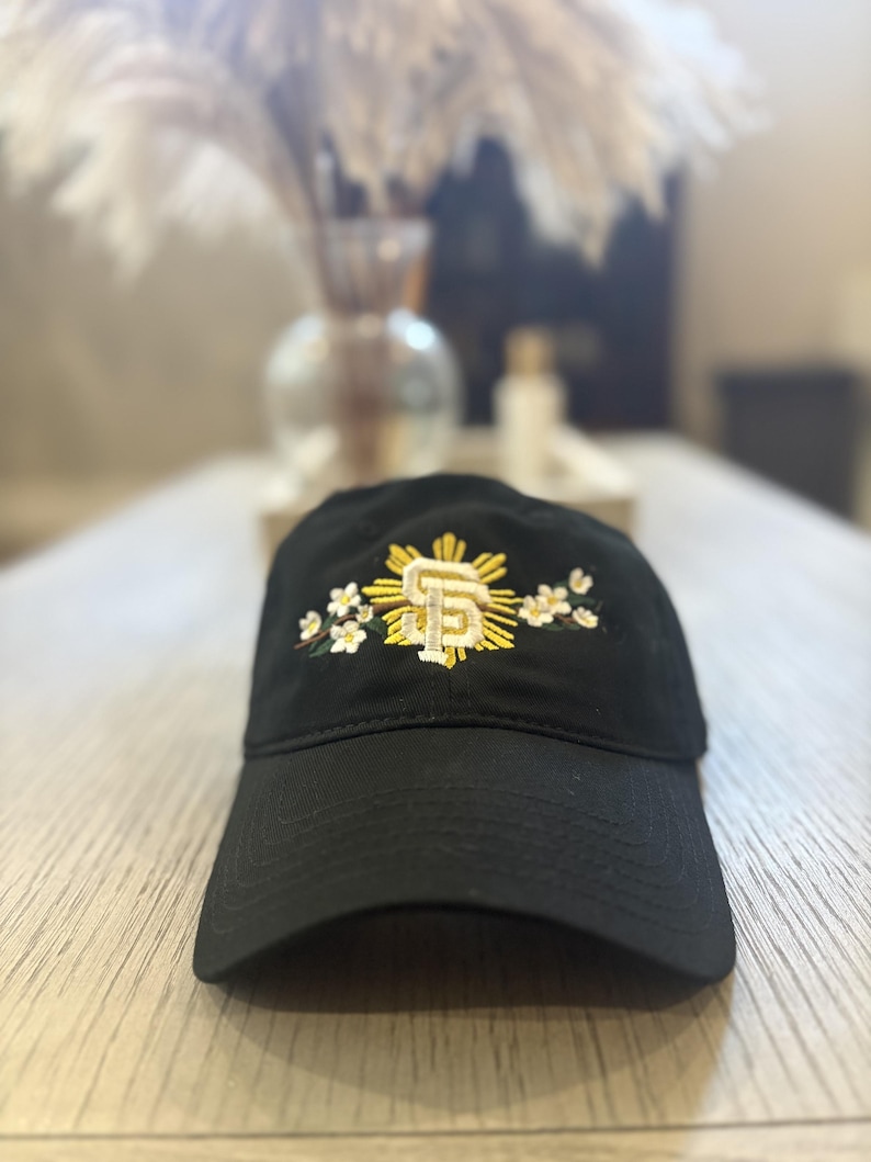 San Francisco Sampaguita Dad Cap | Filipino Heritage Embroidered Hat | Bay Area Pride image 2