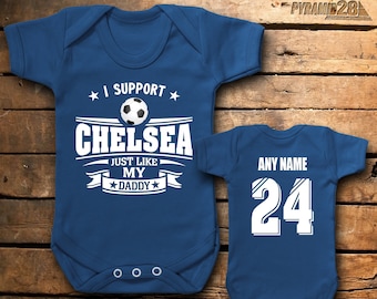 Chelsea Baby Vest Suit Grow - Football