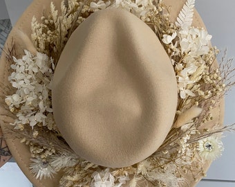 Boho bridal fedora hat