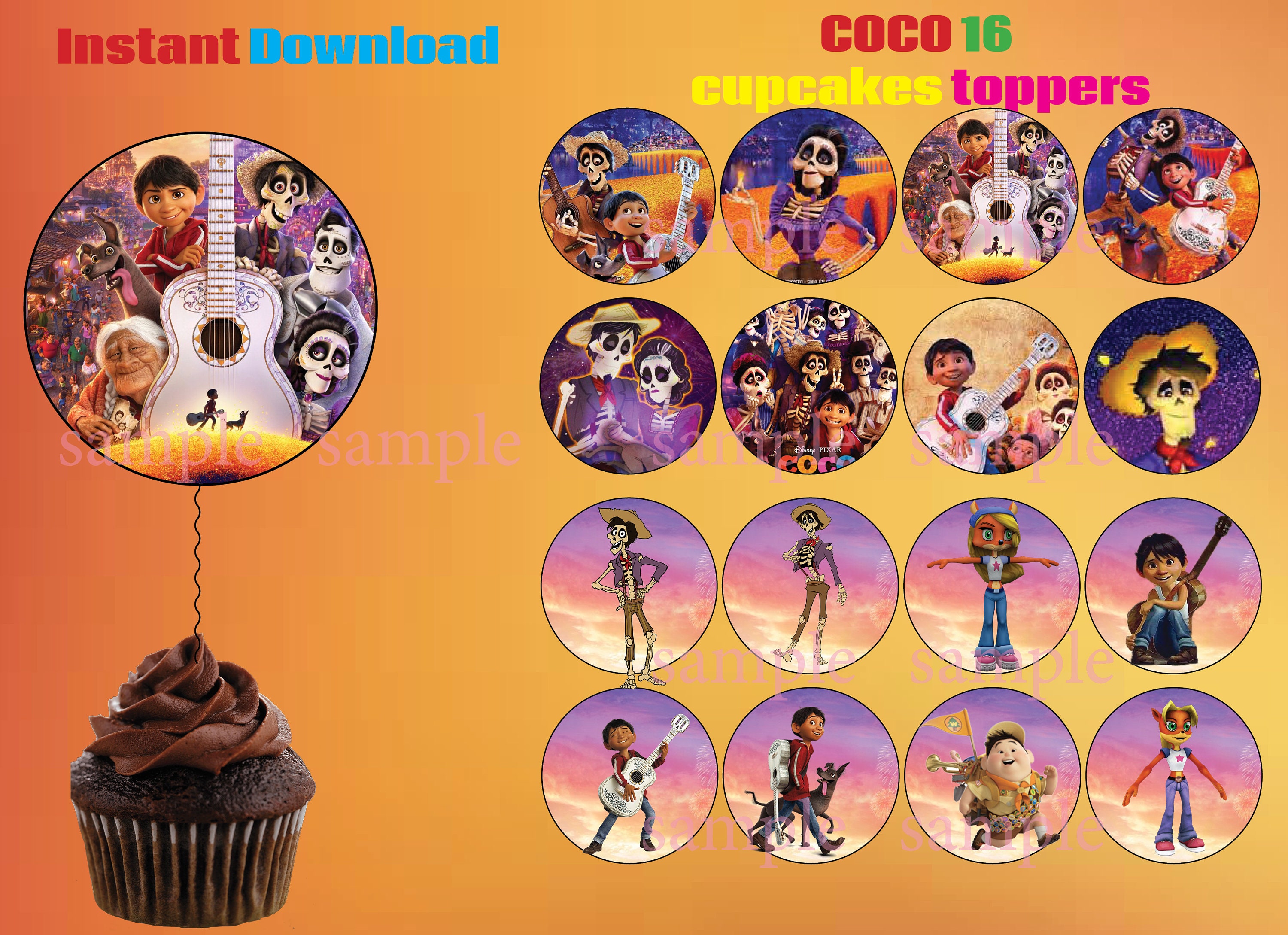 Instant Download Coco Cupcake Toppers Coco Party Coco - Etsy
