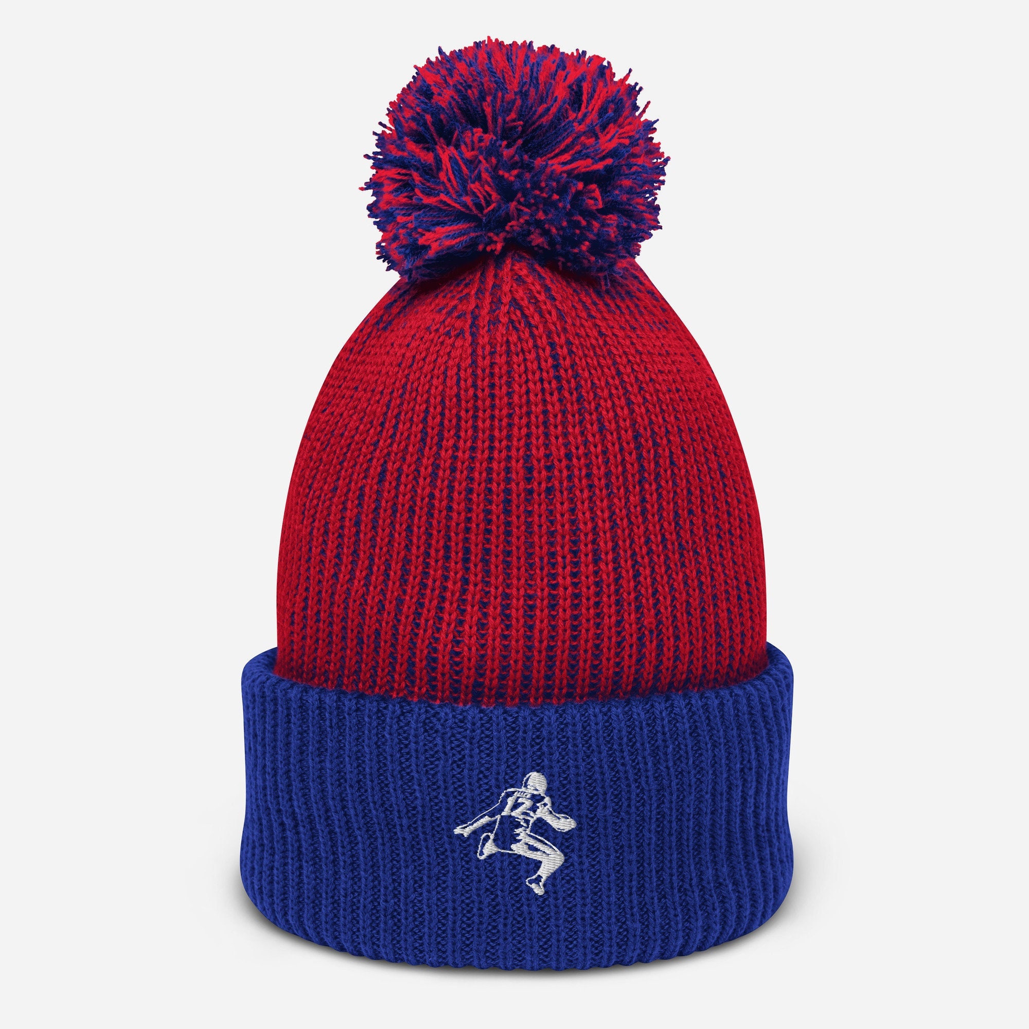 Josh Allen Hurdle Embroidered Pom Pom Beanie - Etsy