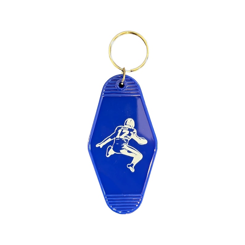 Josh Allen Hurdling Vintage Motel Style Keychain - Etsy