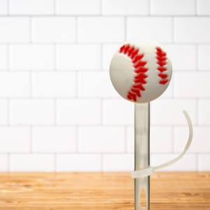 Silicone Straw Topper or Pencil Topper Stanley Tumbler or Water Bottle Accessories- Baseball