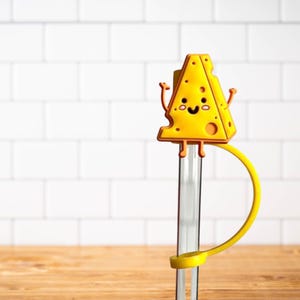 Silicone Straw Topper or Pencil Topper Stanley Tumbler or Water Bottle Accessories- Smiley Swiss Cheese