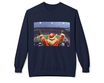 Santa at the Bills Game Cozy Buffalo Bills Mafia Unisex Christmas Crewneck Sweatshirt