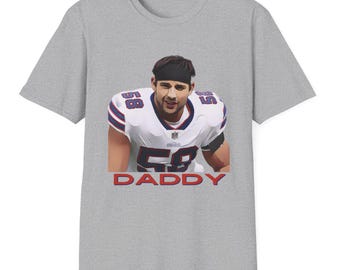 Matt Milano is Daddy Unisex Softstyle T-Shirt Buffalo Bills Football Portrait Bills Mafia Game Day Tee