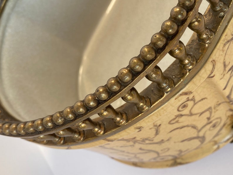 Antique Porcelain Planter Oriental Orchid Pot Chinoiserie Etsy