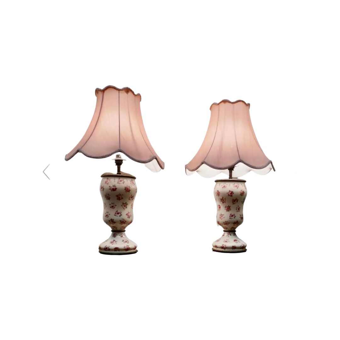 Vintage Porcelain Lamps Antique Buffet Lamps Victorian Etsy