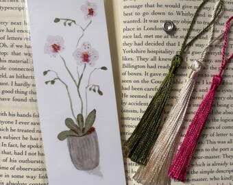 Orchid flower bookmark | botanical | bookish gifts | floral | art print