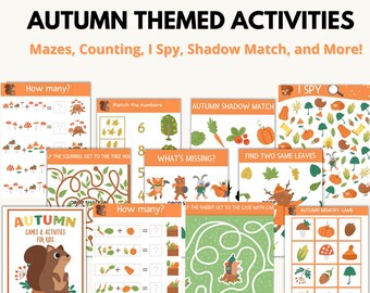 未就学児向け 27 ページの秋のアクティビティ パック