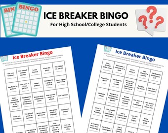 アイスブレーカービンゴ - 高校生と大学生向けの 2 つのバージョン