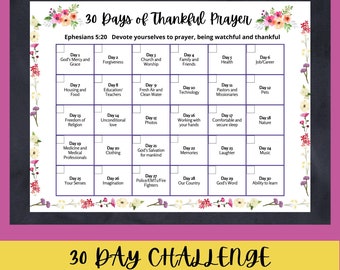 30日間の感謝の祈りのチャレンジ