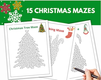 15 Christmas Mazes