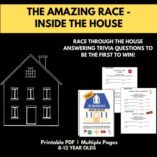 The Amazing Race - Inside the House Trivia Race pour les enfants de 8 à 12 ans