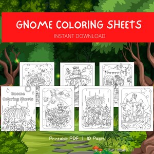Gnome Coloring Sheets
