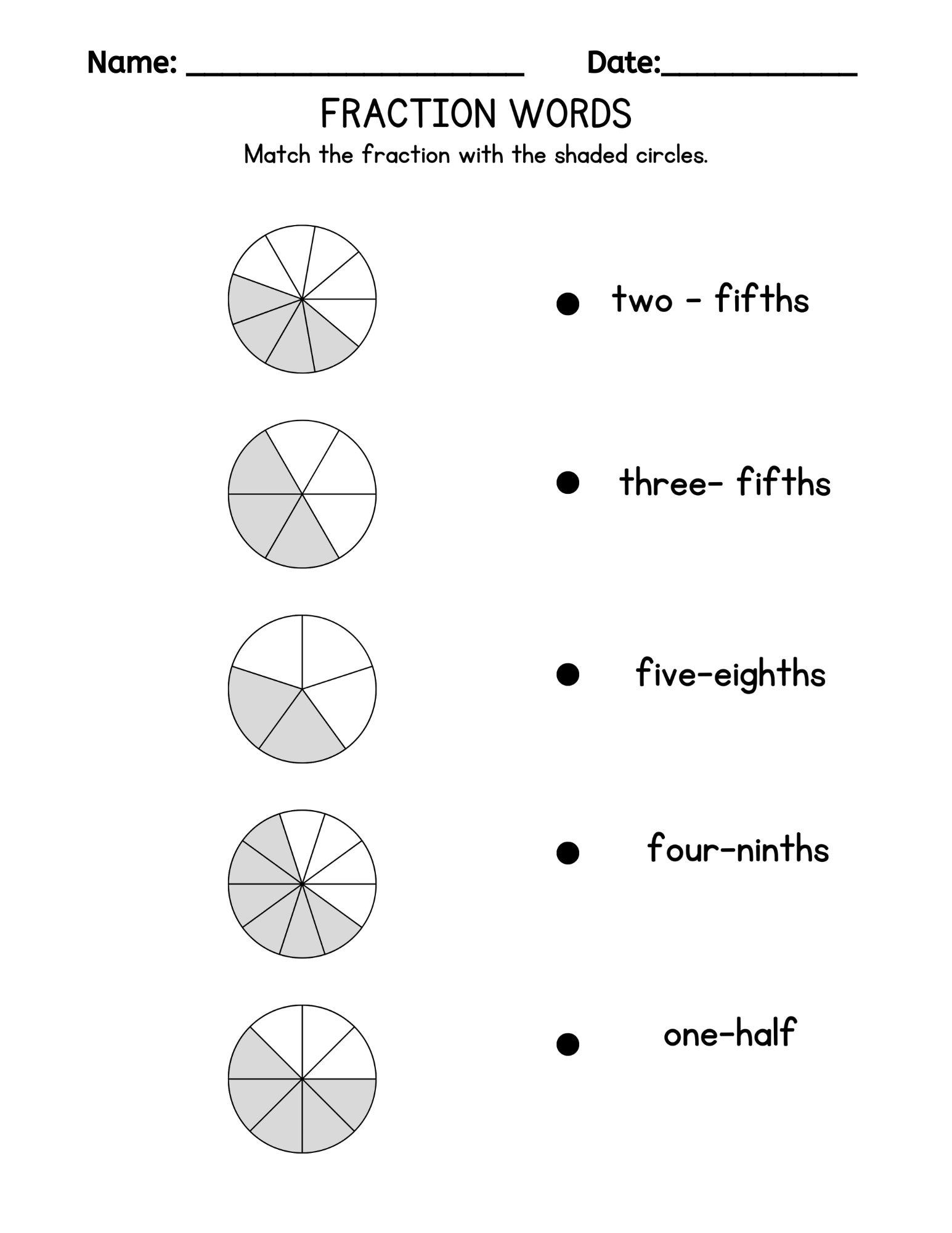 Fraction Practice Worksheets - Etsy