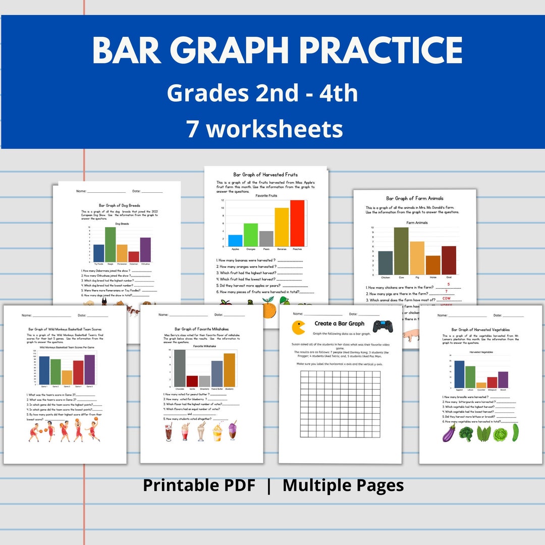 Bar Graph Practice Worksheets - Etsy