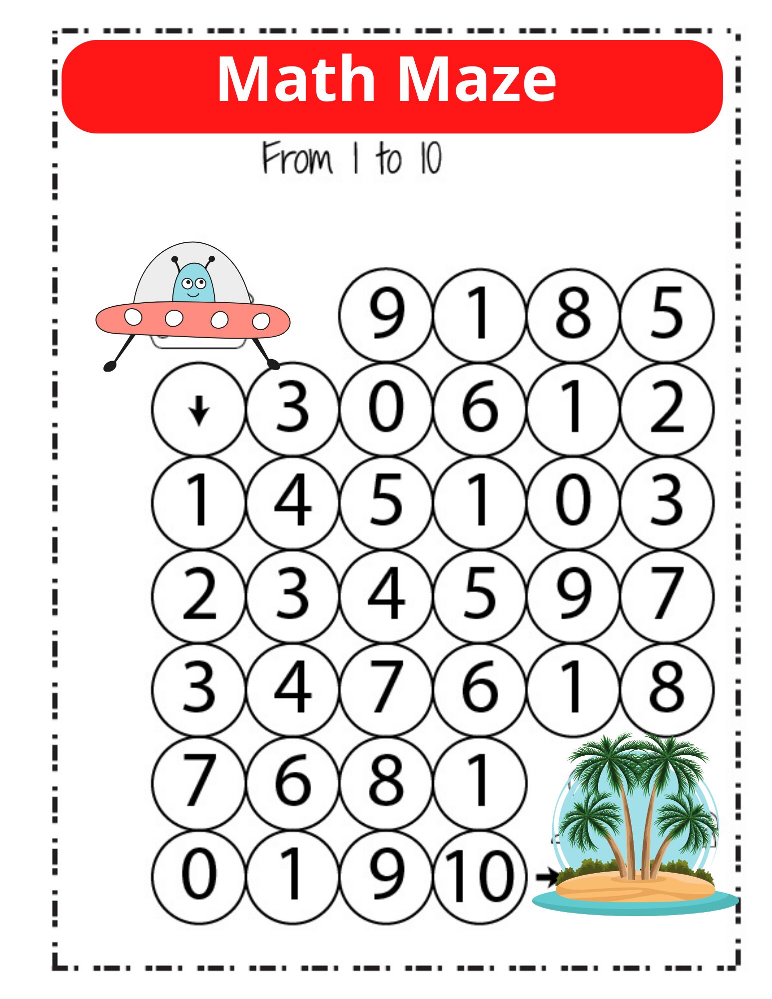 Alien Math Worksheets - Etsy