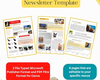 動物救助ニュースレターテンプレート
