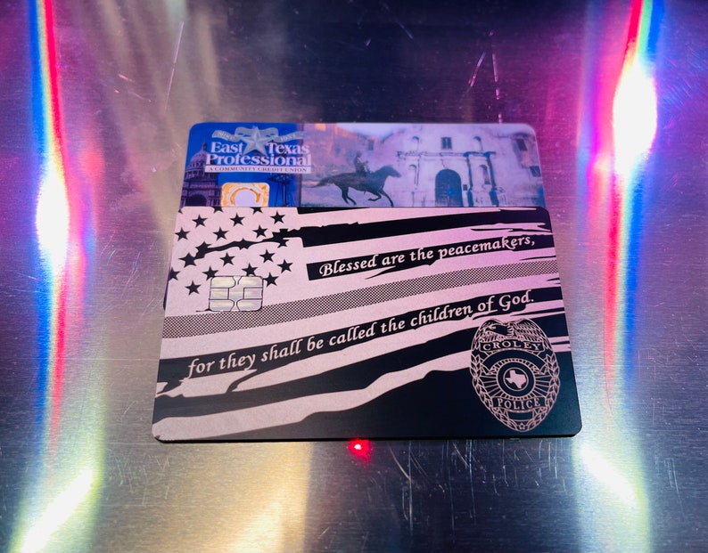 Custom Laser Engraved Metal Credit/debit Cards Personalized Etsy