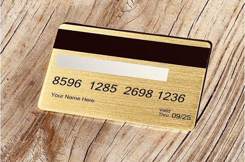 Custom Laser Engraved Metal Credit/debit Cards Etsy