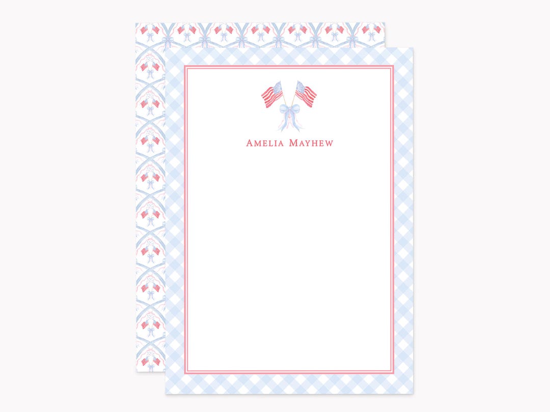 American Flag Crest Note Cards | Custom 5x7 Patriotic Americana ...